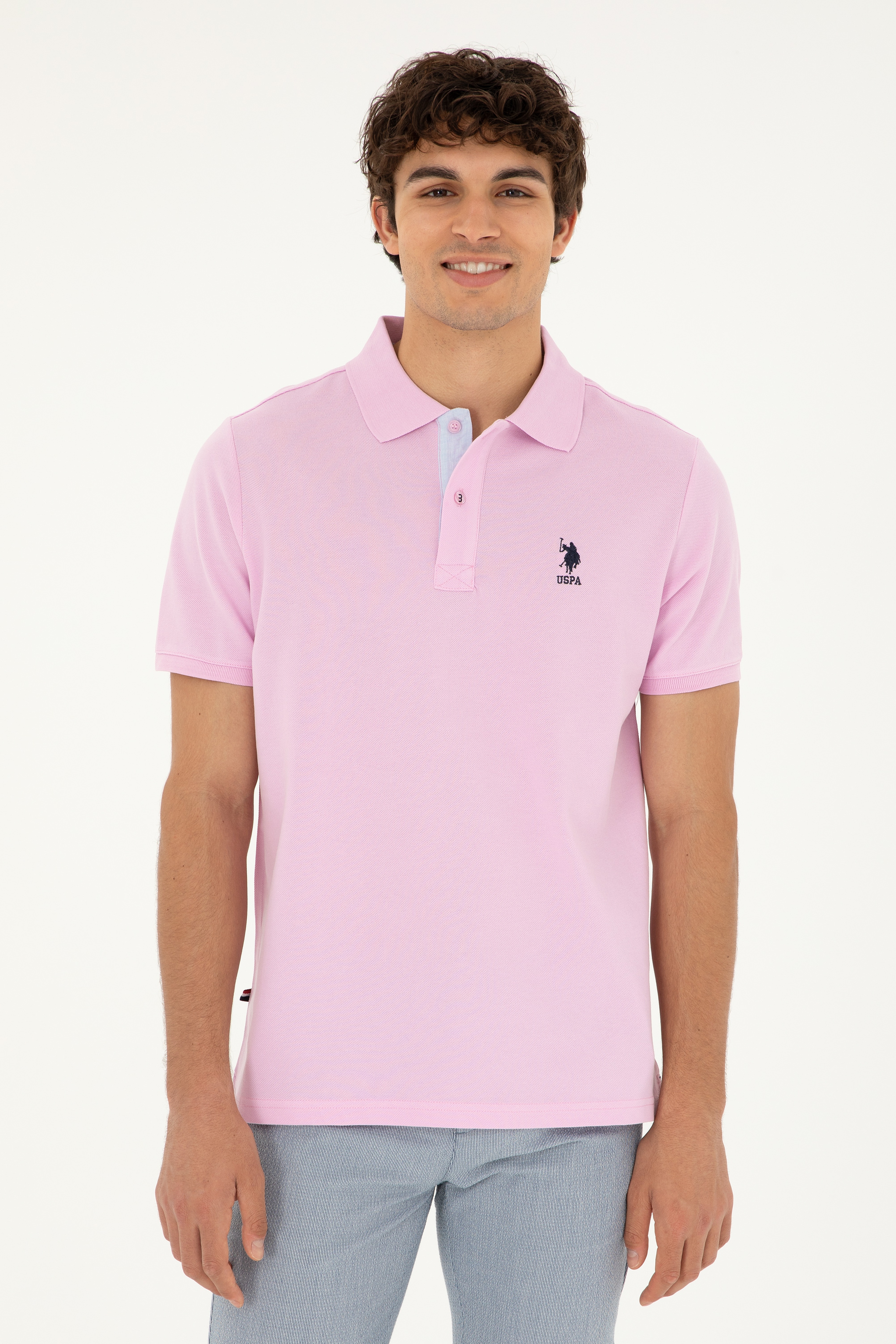 Erkek Pembe Basic Tişört - Image 1