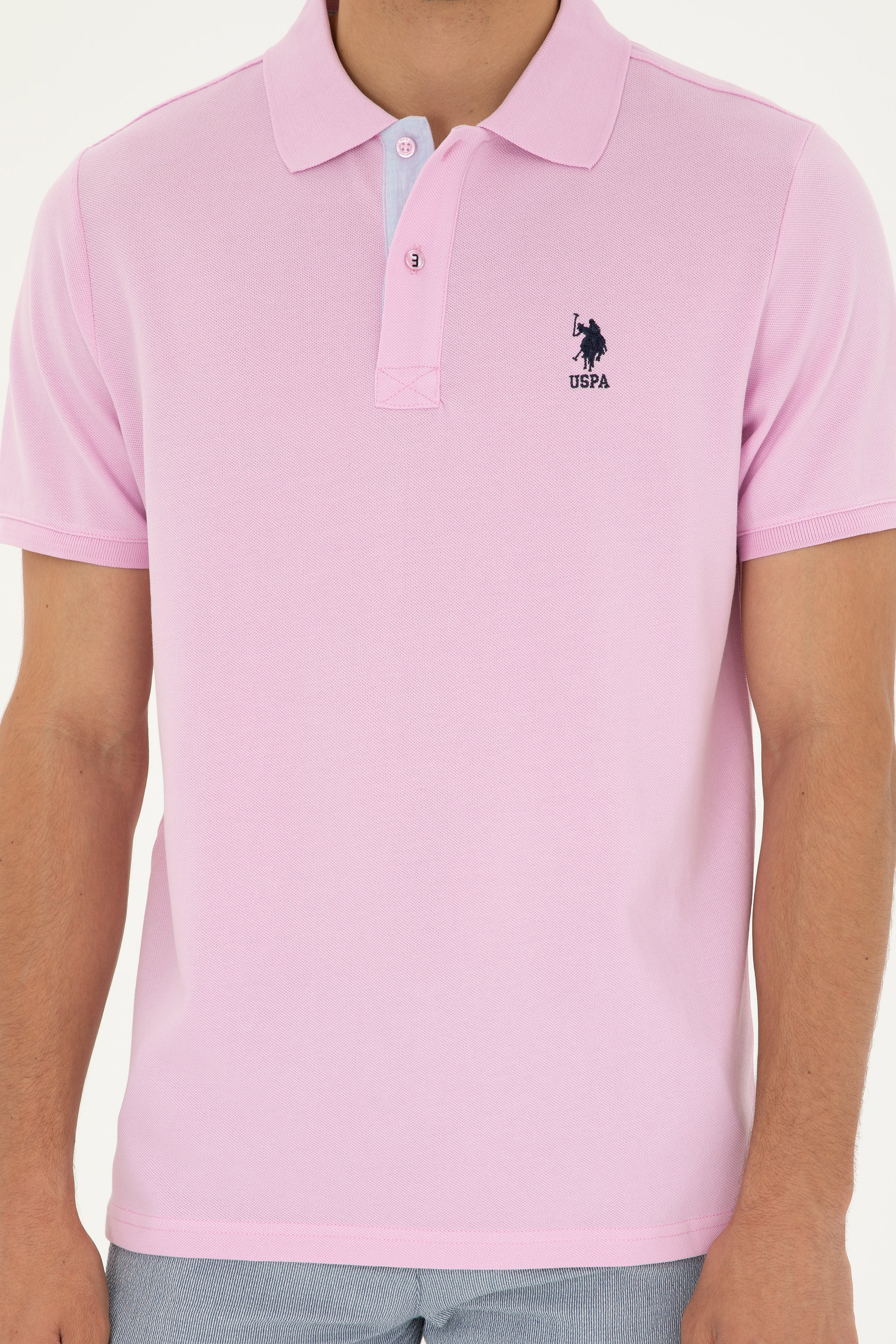 Erkek Pembe Basic Tişört