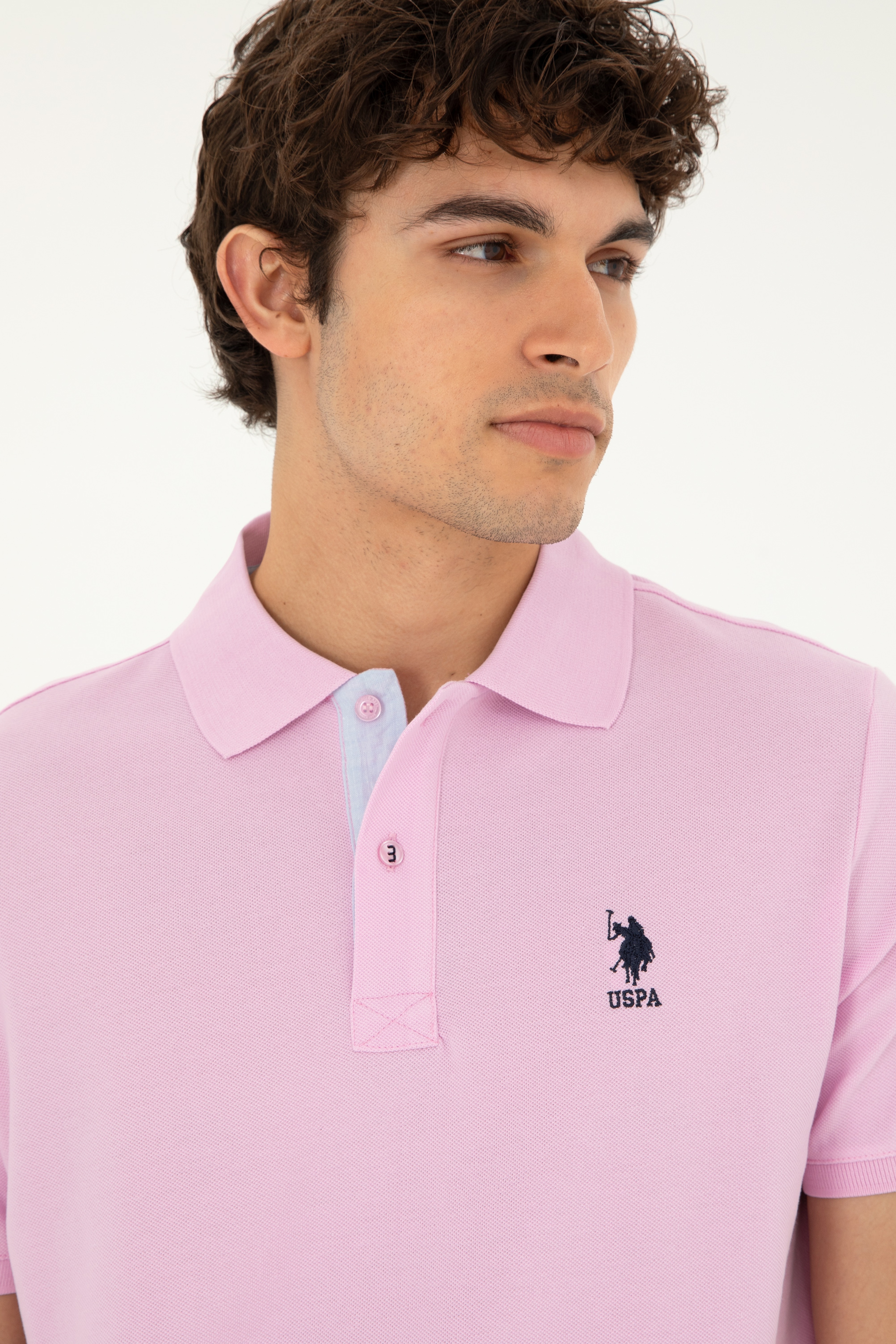 Erkek Pembe Basic Tişört - Image 2