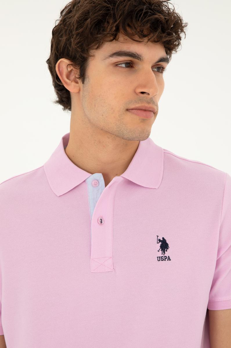 Erkek Pembe Basic Tişört