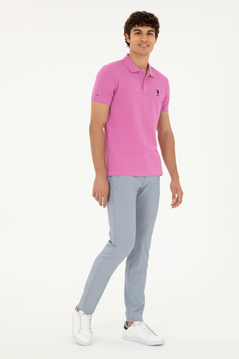 Erkek Menekşe Basic Tişört - 50279613147