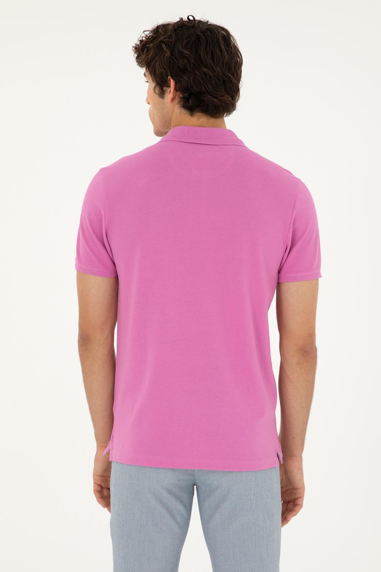 Erkek Menekşe Basic Tişört - 50279613147