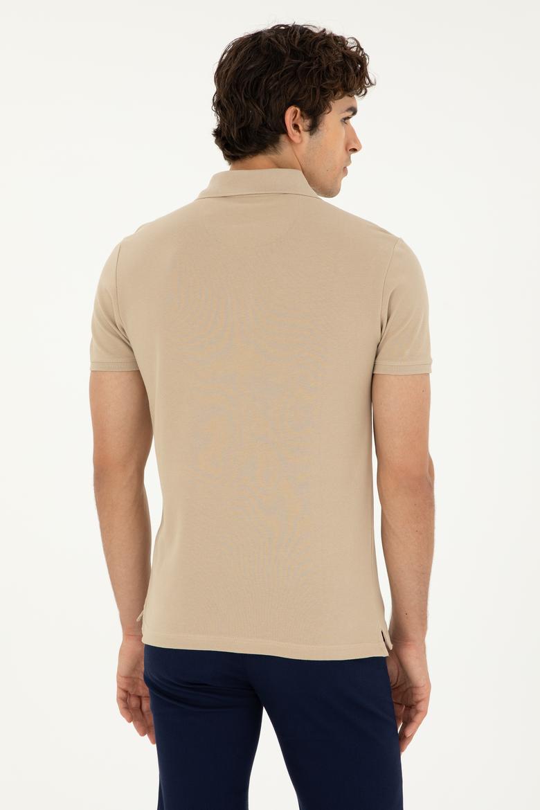 Erkek Açık Haki Basic Tişört - 50279613247