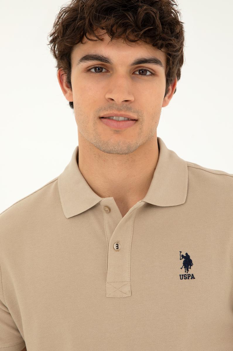 Erkek Açık Haki Basic Tişört