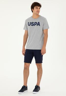 Erkek Regular Fit Bisiklet Yaka Gri Melanj Basic Tişört - 50279620079