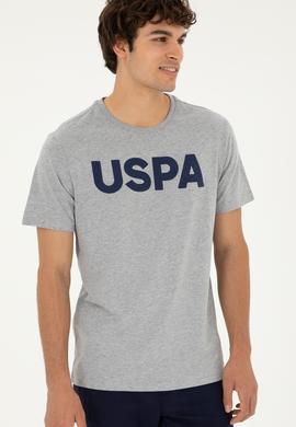 Erkek Regular Fit Bisiklet Yaka Gri Melanj Basic Tişört - 50279620079