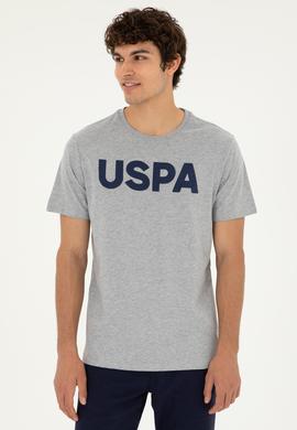 Erkek Regular Fit Bisiklet Yaka Gri Melanj Basic Tişört - 50279620079