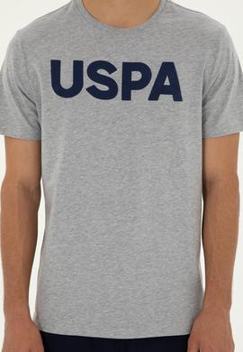 Erkek Regular Fit Bisiklet Yaka Gri Melanj Basic Tişört - 50279620079