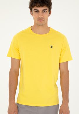 Erkek Sarı Basic Tişört - 50279632134