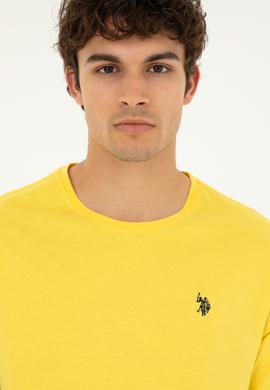 Erkek Sarı Basic Tişört - 50279632134