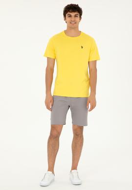 Erkek Sarı Basic Tişört - 50279632134