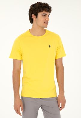 Erkek Sarı Basic Tişört - 50279632134