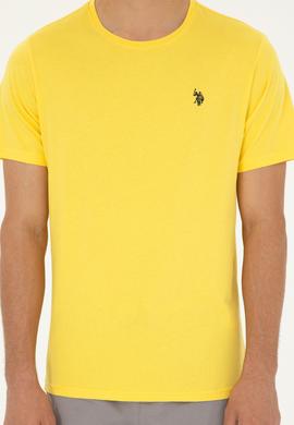 Erkek Sarı Basic Tişört - 50279632134