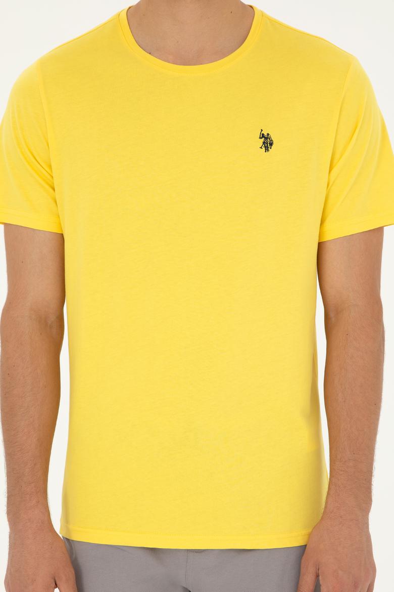 Erkek Sarı Basic Tişört - 50279632134