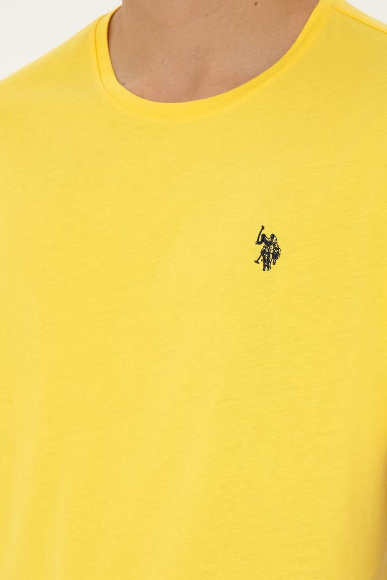Erkek Sarı Basic Tişört - 50279632134