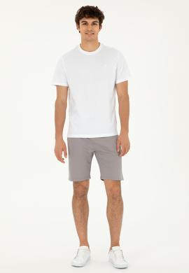 Erkek Koyu Gri Örme Şort - 50279636107