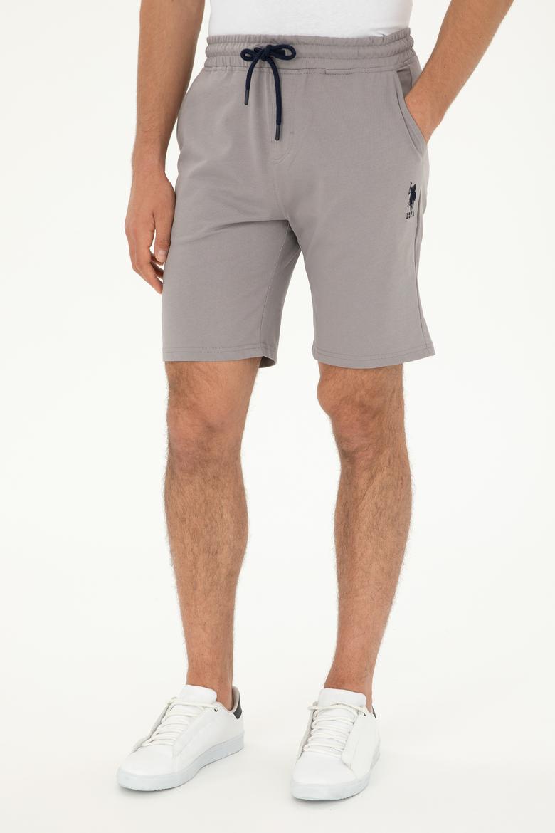 Erkek Koyu Gri Örme Şort - 50279636107