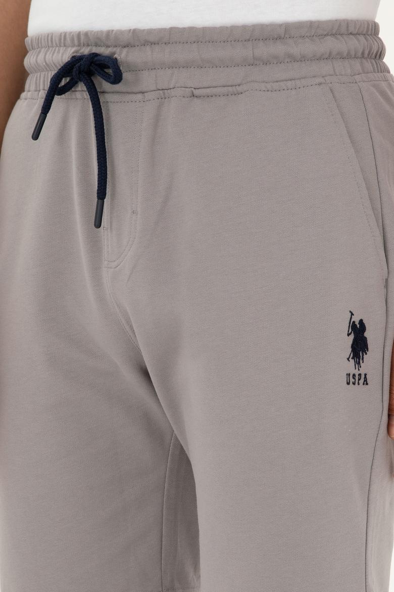 Erkek Koyu Gri Örme Şort - 50279636107