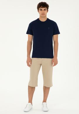 Erkek Açık Haki Örme Şort - 50279640069