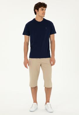 Erkek Açık Haki Örme Şort - 50279640069