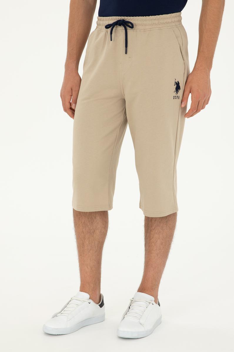 Erkek Açık Haki Örme Şort