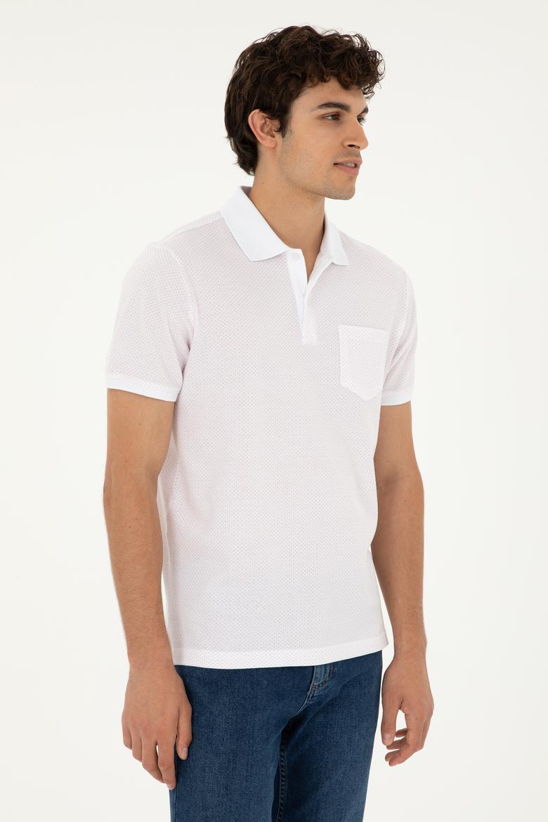 Erkek Regular Fit Polo Yaka Pembe Tişört