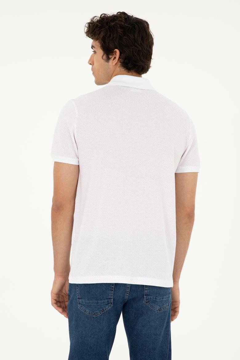 Erkek Regular Fit Polo Yaka Pembe Tişört - 50281944035