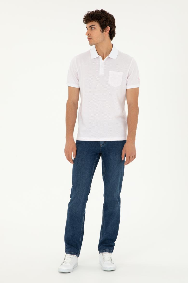 Erkek Regular Fit Polo Yaka Pembe Tişört - 50281944035