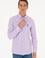 Erkek Lila Uzun Kollu Basic Gömlek