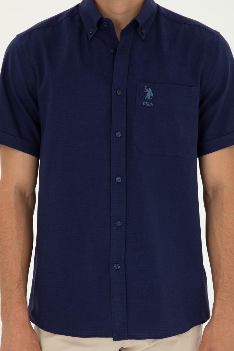 Erkek Lacivert Kısa Kollu Gömlek - 50282807005