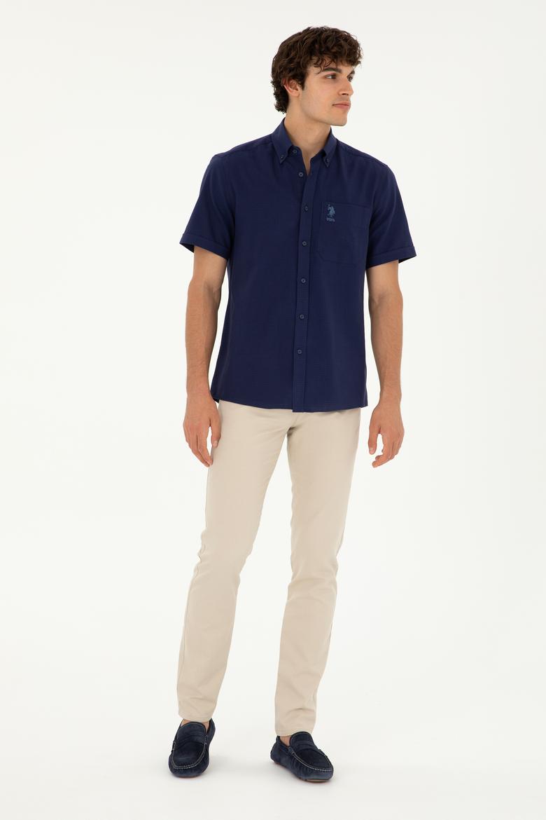 Erkek Lacivert Kısa Kollu Gömlek - 50282807005