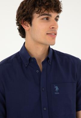 Erkek Lacivert Kısa Kollu Gömlek - 50282807005