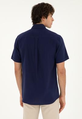 Erkek Lacivert Kısa Kollu Gömlek - 50282807005