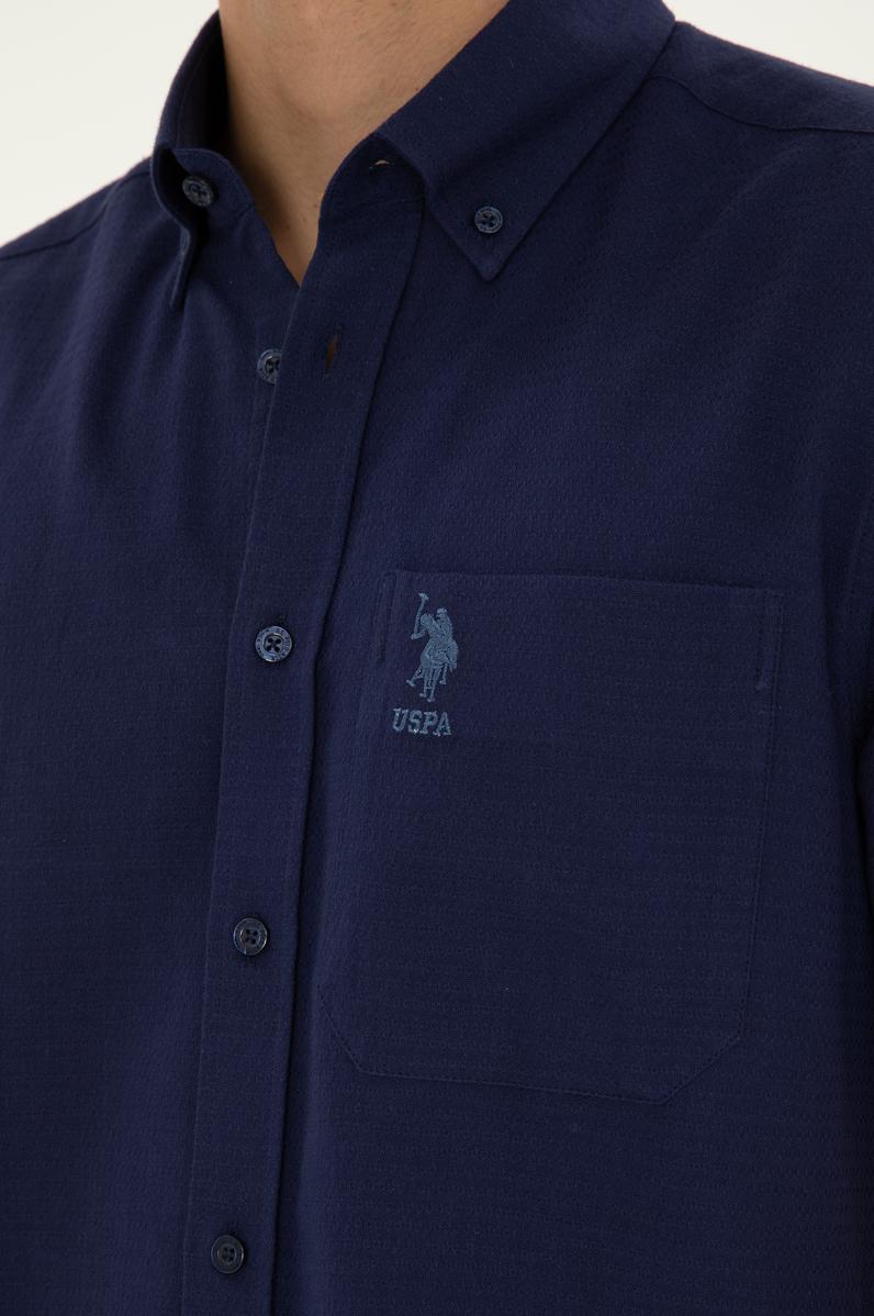 Erkek Lacivert Kısa Kollu Gömlek