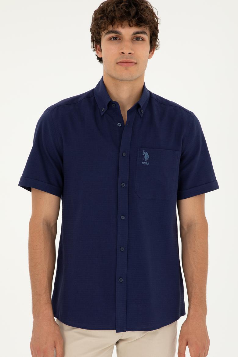 Erkek Lacivert Kısa Kollu Gömlek - 50282807005