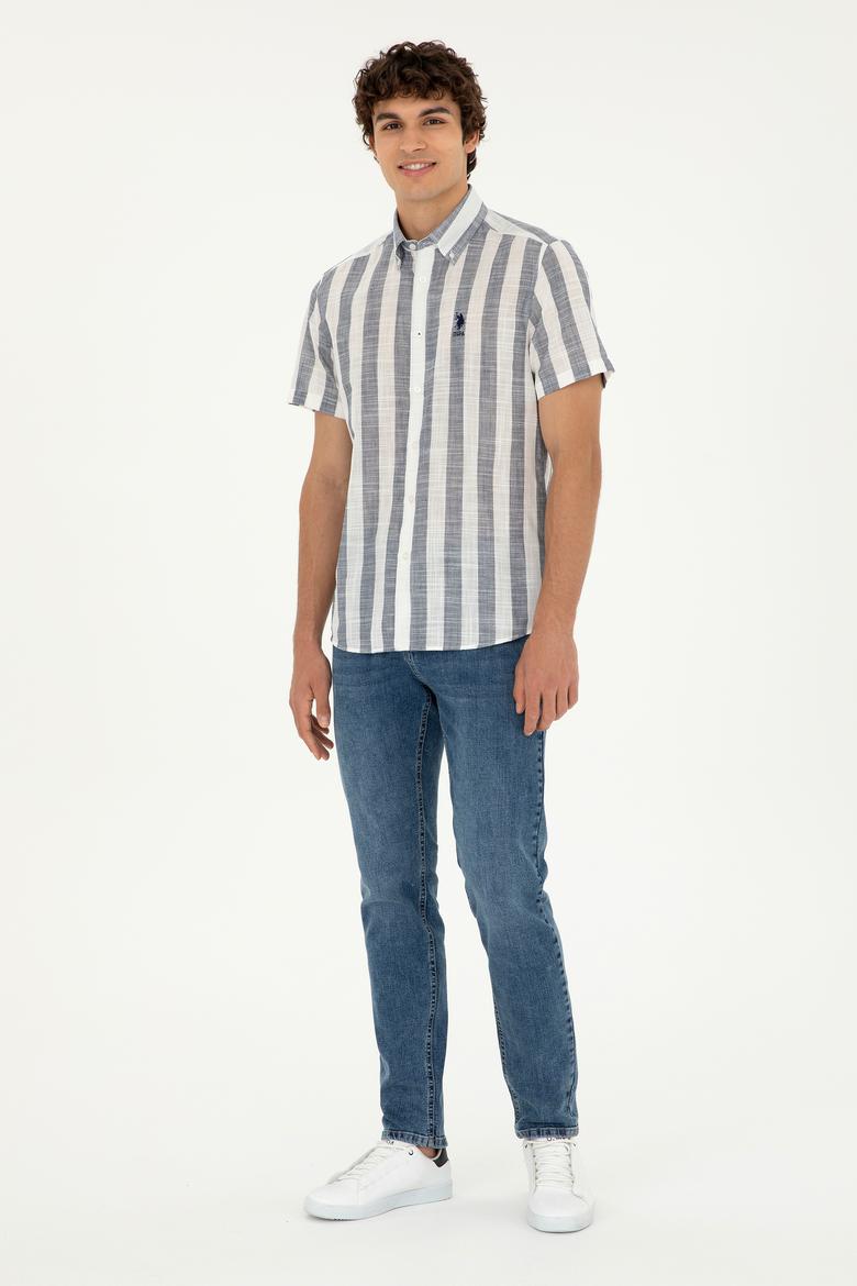 Erkek Lacivert Kısa Kollu Gömlek - 50282865001