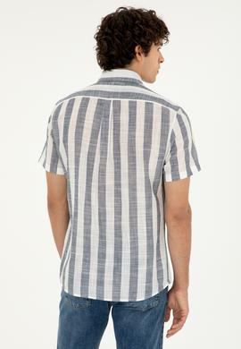 Erkek Lacivert Kısa Kollu Gömlek - 50282865001