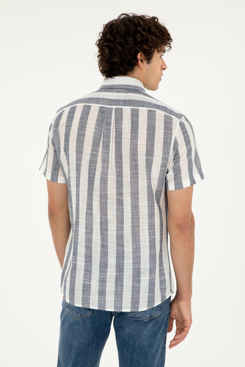 Erkek Lacivert Kısa Kollu Gömlek - 50282865001