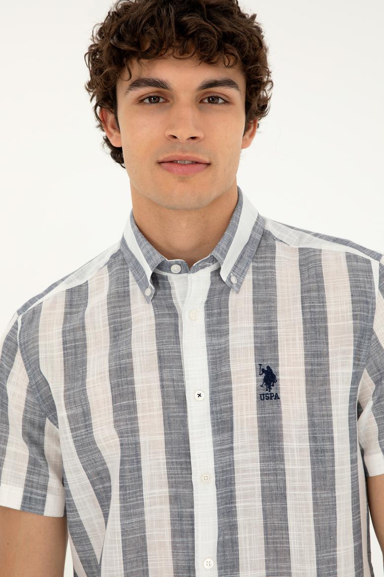 Erkek Lacivert Kısa Kollu Gömlek - 50282865001