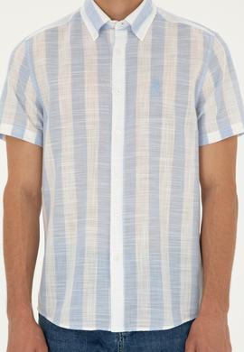 Erkek Açık Mavi Kısa Kollu Gömlek - 50282865015