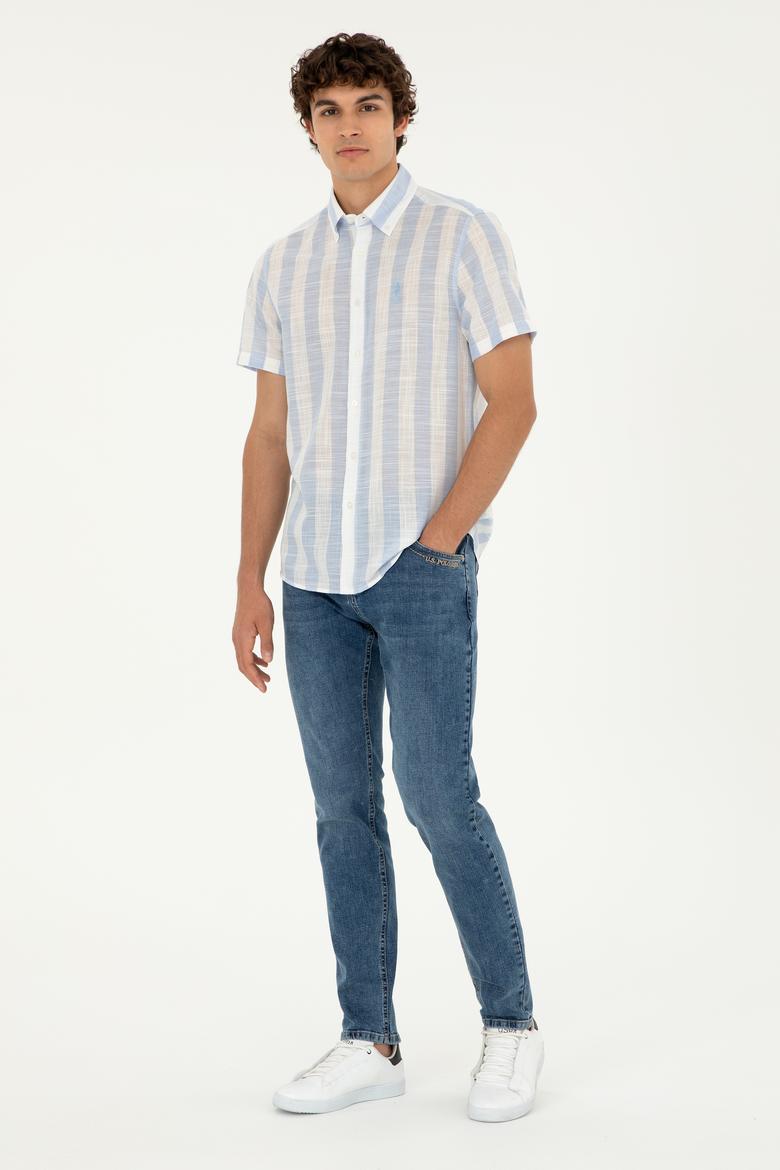 Erkek Açık Mavi Kısa Kollu Gömlek - 50282865015