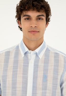 Erkek Açık Mavi Kısa Kollu Gömlek - 50282865015