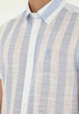 Erkek Açık Mavi Kısa Kollu Gömlek - 50282865015