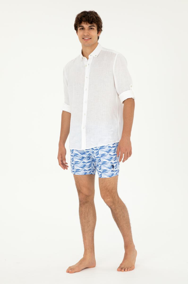 Erkek Beyaz Deniz Şortu