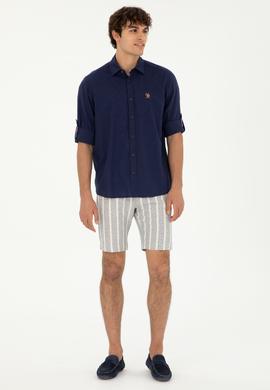 Erkek Lacivert Uzun Kollu Basic Gömlek - 50284297022