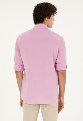 Erkek Manolya Uzun Kollu Basic Gömlek - 50284297081