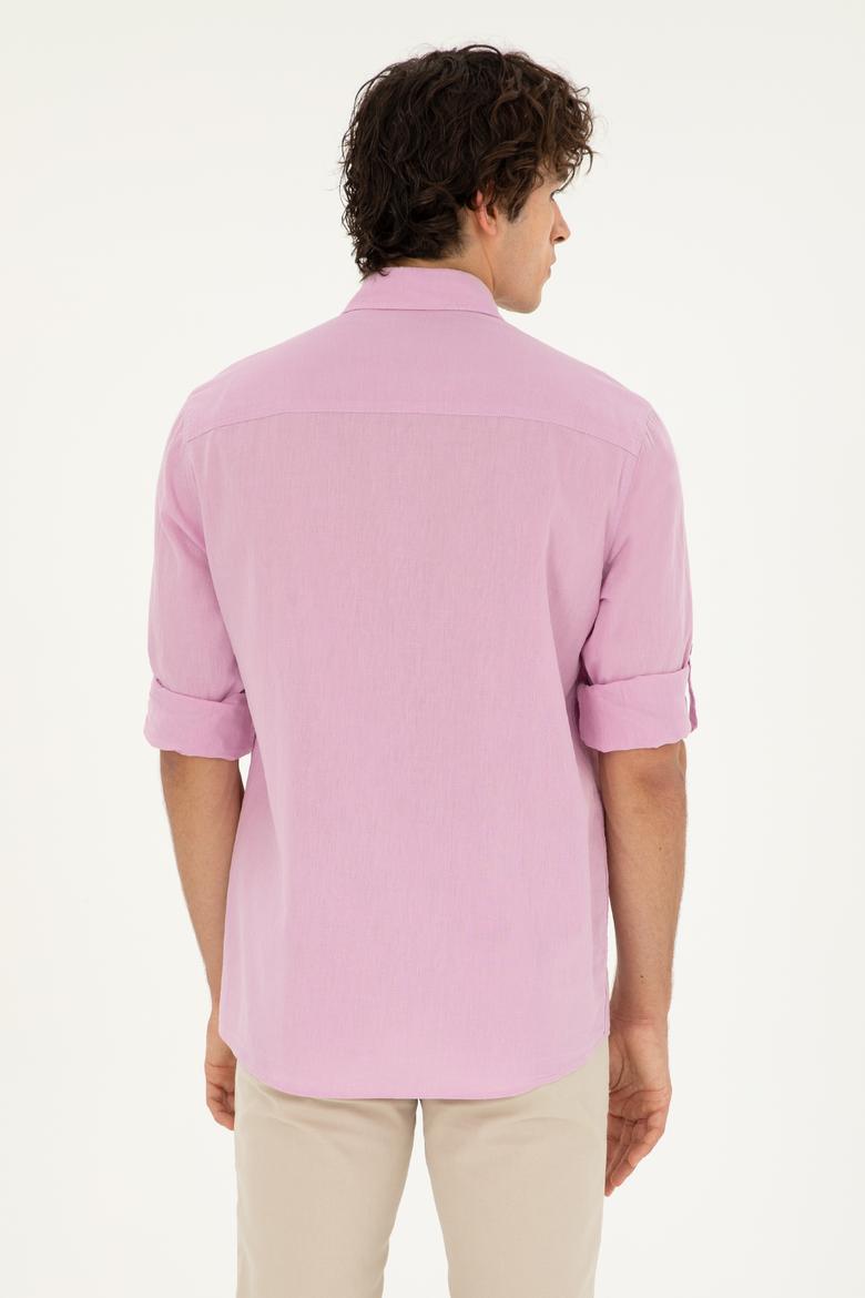 Erkek Manolya Uzun Kollu Basic Gömlek - 50284297081