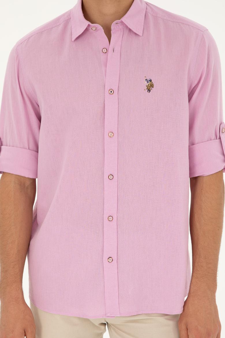 Erkek Manolya Uzun Kollu Basic Gömlek - 50284297081