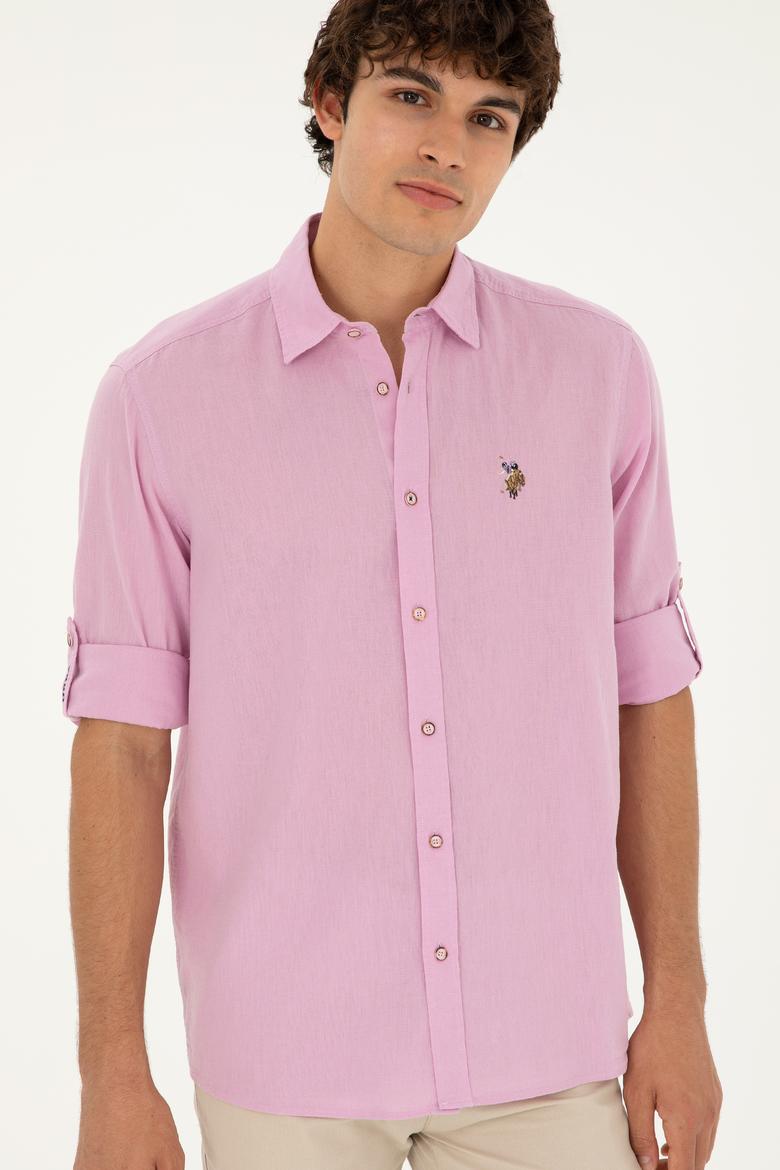 Erkek Manolya Uzun Kollu Basic Gömlek - 50284297081