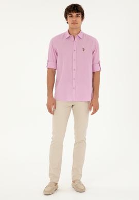 Erkek Manolya Uzun Kollu Basic Gömlek - 50284297081